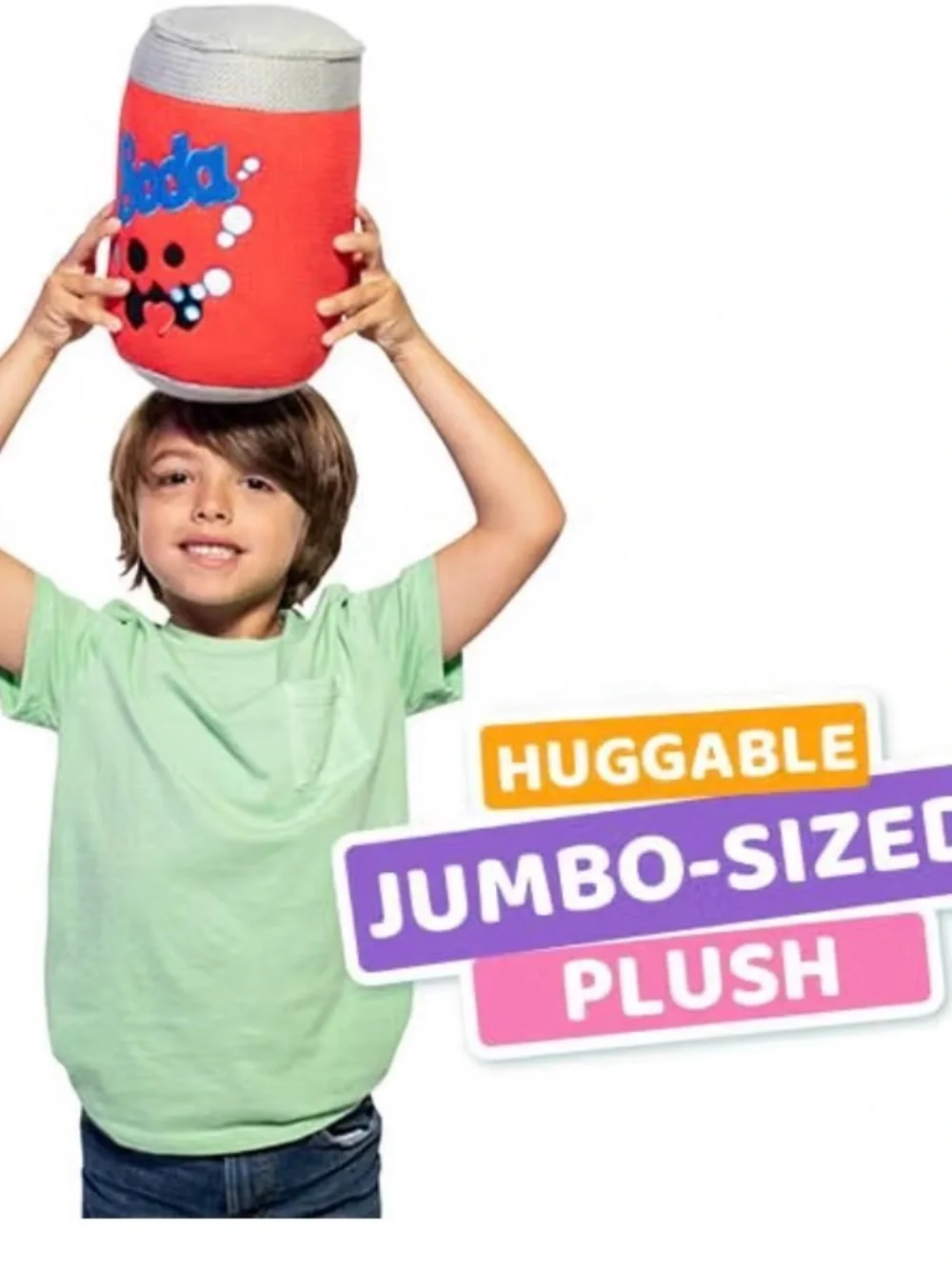 ❤️🆕💙 Fizzles The Red Crochet Hug-Worthy Soda Can Plush Pillow